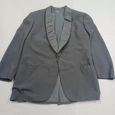 Vintage Brooks Brothers Tuxedo Jacket Men 44L Black Shawl Collar 346 Made USA
