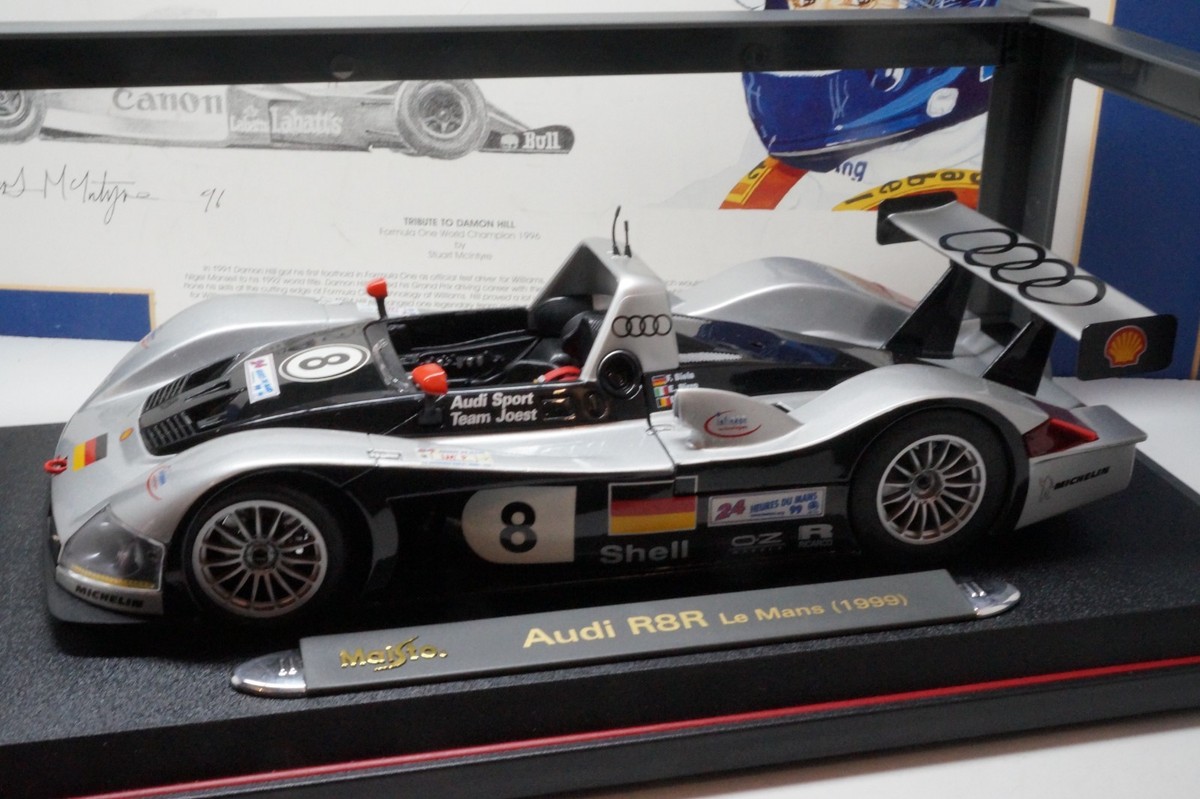 MAISTO - 1999 LE MANS AUDI R8R - 1/18 SCALE MODEL CAR - 38881
