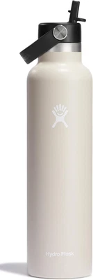 Hydro Flask Water Bottle Insulated Stainless Steel Straw Lid Non Spill Oat 21 Oz