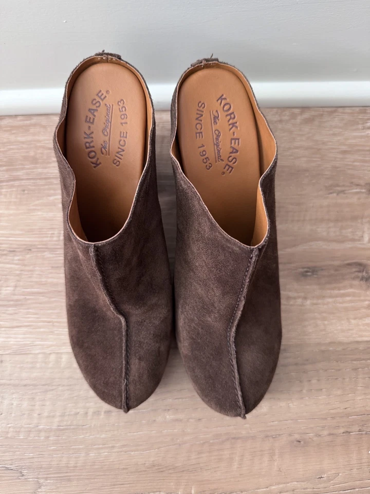 Kork-Ease Sagano Women's Brown Suede Clog Mule, Great Condition Size 7 - Image 3 of 4