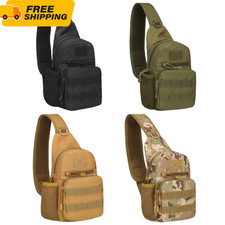 Outdoor Tactical Sling Bag Military MOLLE Crossbody Pack Chest Shoulder Backpack