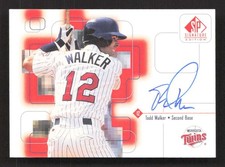 1999 SP Signature Edition Todd Walker #TW Auto Minnesota Twins TV2804