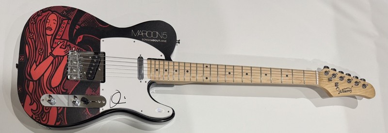 ADAM LEVINE SIGNED CUSTOM SONGS ABOUT JANE ELECTRIC GUITAR MAROON 5 JSA COA