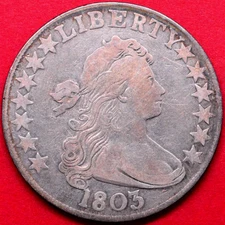 1803 LARGE 3 DRAPED BUST HALF