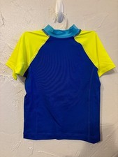 NEW Lands End Unisex Kids Husky Larrge Short Sleeve Swim Rash Guard Shirt