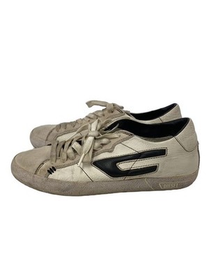 US7.5 DIESEL S-LEROJI LOW W_Low ut sneakers WHT leather Y028 PR663