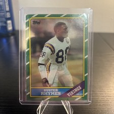 1986 BUSTER RHYMES TOPPS NFL ROOKIE CARD RC #296 MINNESOTA VIKINGS BUSTA. rookie card picture