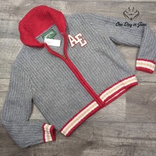 American Eagle Outfitters Zip Front Long Sleeve Knot Sweater Size S