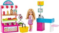 Barbie GTN67 - Blonde Chelsea-Puppe Und Supermarkt Spielset | NEU | HäNdler