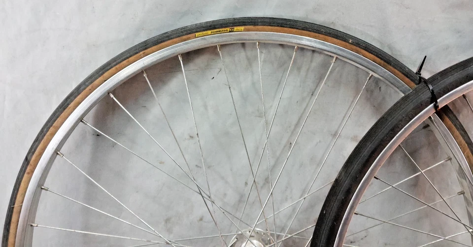 Sunshine Araya Vintage 27" Road Bike Wheel Set Freewheel 126/100 High Flange QR~ - Image 3 of 4