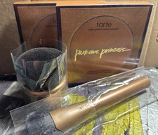 Tarte Park Avenue Princess Face & Body Bronzer Set w/ 2 Brushes-Tan Deep NEW