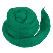 Wool Roving Yarn Soft Felting Wool 50g/1.76oz Chunky Roving Yarn Green