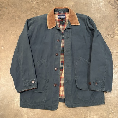 #ad #ad Vintage Land#x27;s End Men’s XL Chore Coat Green Jacket Corduroy $75.00