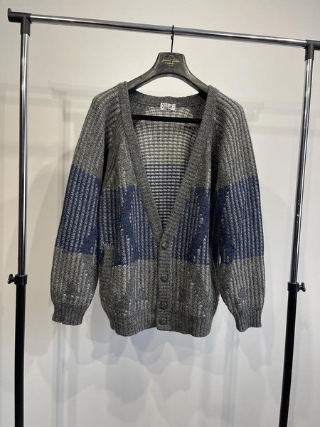 Men Vintage Sweater Grey Wool 44 / XXL / 52