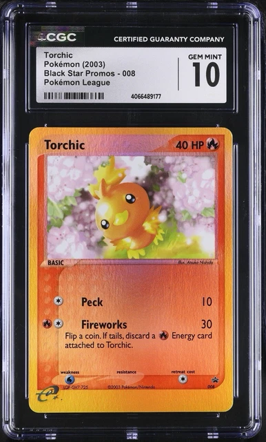 Nintendo Torchic 008 Promo Reverse Holo 2003 English CGC 10