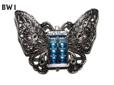 steampunk brooch badge pin tardis doctor who timelord sci-fi police box #BW01