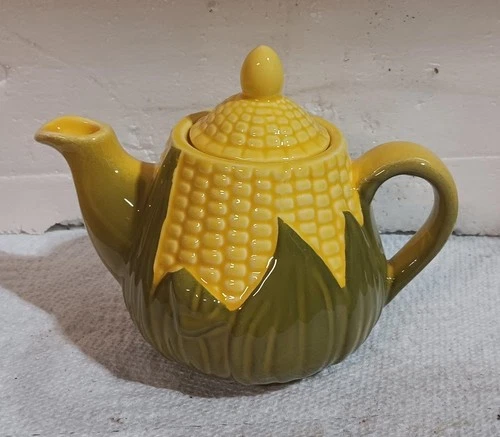 Corn Tea Pot Pottery Cute Kitchen Decor