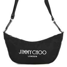 Borsa a tracolla JIMMY CHOO logo nylon nero