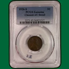 1926-S Lincoln Wheat Cent PCGS AU Almost Uncirculated Coin, Cleaned #38885