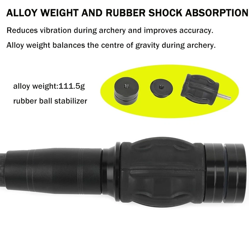 8" 10'' 12" 15" 3K Carbon Stabilizer Balance Bar Rod Damper Compound Bow Target - Image 3 of 4