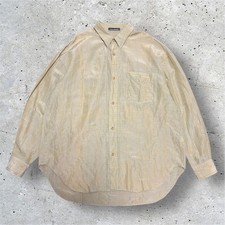 USED ISSEY MIYAKE 80S LONG SLEEVE SHIRT WITH BRUSH TAG, LINEN AND CUPRO, 1986
