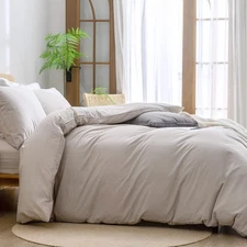 Beige  Cotton  Duvet Cover And 2 Pillowcases  in king, Queen and other size.