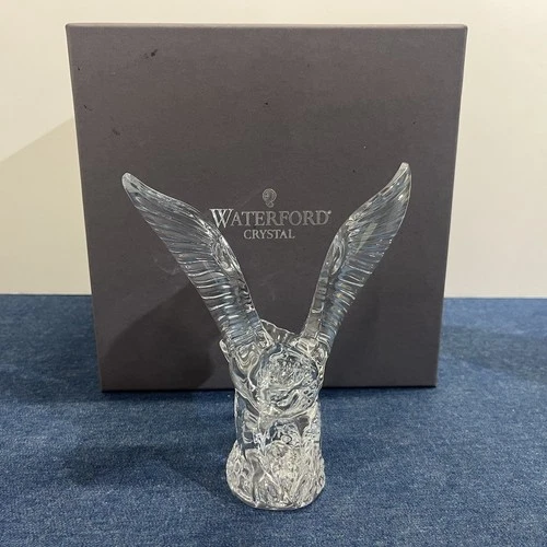 Vintage Waterford Crystal American Bald Eagle Sculpture Figurine Pressed Glass