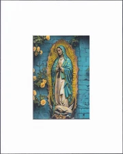 8X10" Matted Print Religious Christian Art Picture: Madonna Mother Virgin Mary