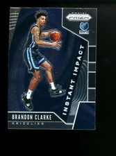 2019 Prizm Instant Impact #25 Brandon Clarke Memphis Grizzlies Rookie Card RC