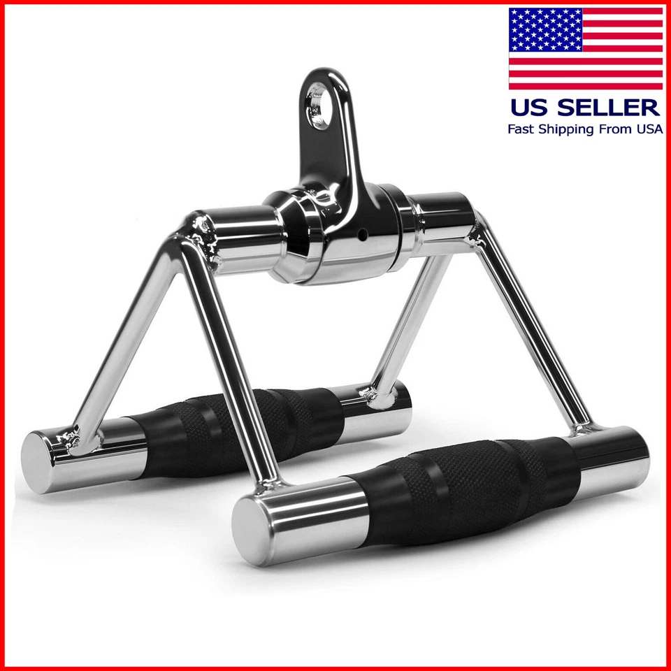 Accesorio de cable para gimnasio en casa máquina de ejercicio tríceps fila V barra de tracción mango en D giratorio Foto 3 de 4