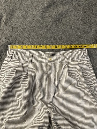 Jos A Banks Mens Short Size 34 Gray Striped Pleated Front Used - Picture 5 of 11
