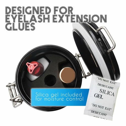 Combo de tanque de pegamento mágico de pestañas ámbar 10 ml y pegamento para extensión de pestañas profesional - Imagen 5 de 6