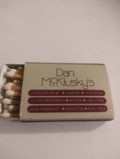 Vintage Wooden Matches From Dan Mc.Klusky's Austin Texas