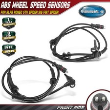 2x ABS Wheel Speed Sensors Front for Alfa Romeo GTV Spider 916 Fiat Spider 185