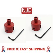 2 Pack Ruger .22 Mark 1,2,3 Bull 1/2"x28 TPI Muzzle Brake Adapter Red Aluminum