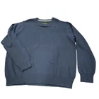 XXL Eddie Bauer Blue Sweater Crewneck 100% Combed Cotton Thick Heavy NEW Vtg