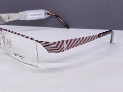 JF Rey Brille Herren Damen silber rot Groß Rechteckig halbrand JF2290 NP:336 