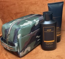 New Bath  Body Works Noir Men's 3-in-1 Body Wash, Cream, and Bag Set