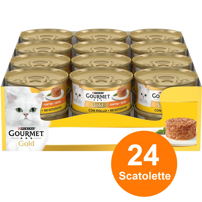Gourmet Gold Tortini al Pollo 24x85g | Alimentazione Gatto Premium