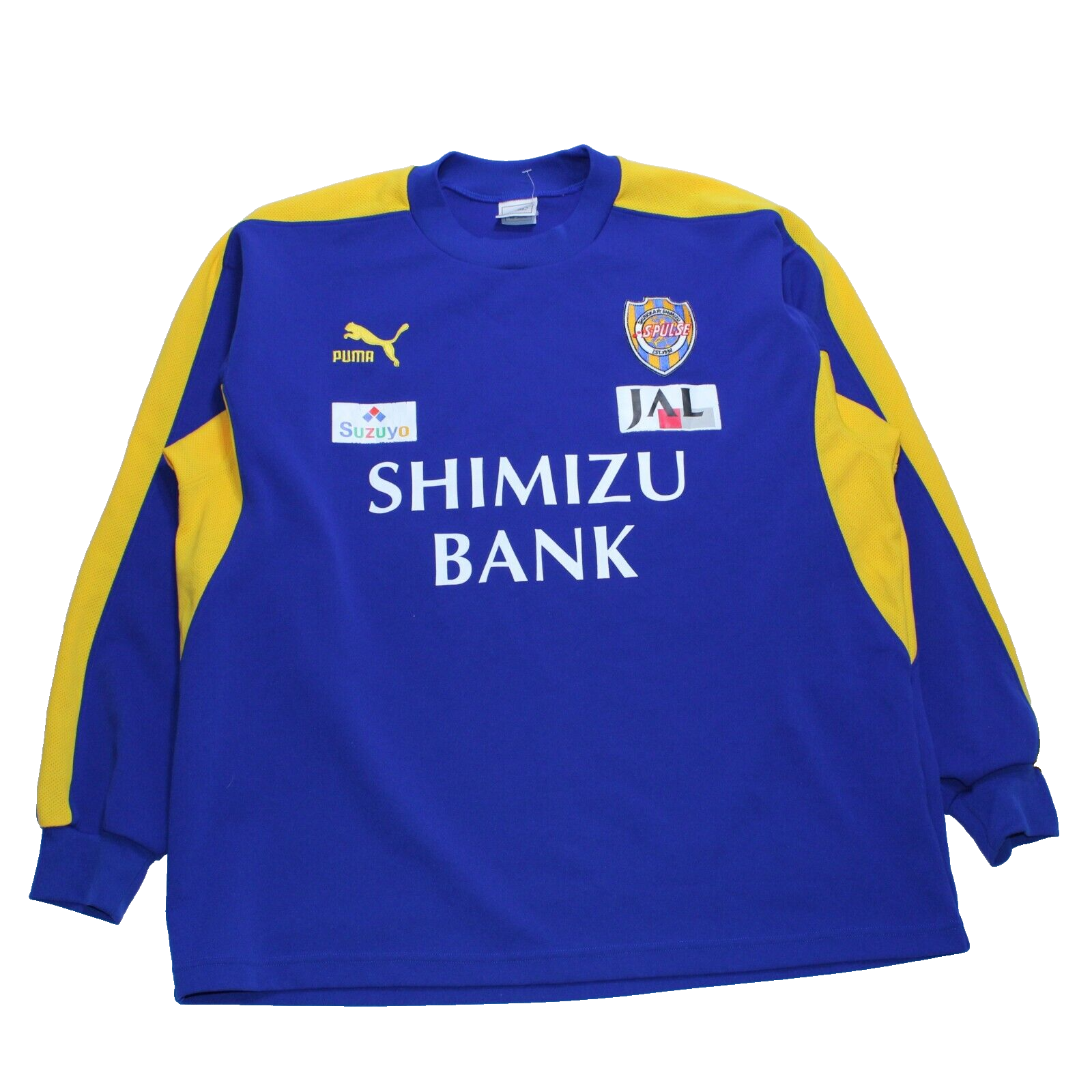 Shimizu S-Pulse Player Sweatshirt Training Warm Up Mens XL Blue Yellow Rare Puma