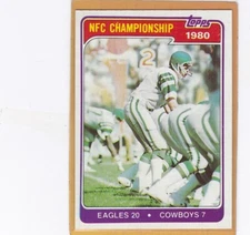 1981 TOPPS FOOTBALL NFC CHAMPIONSHIP #492 RON JAWORSKI NM/NMMT *A11907