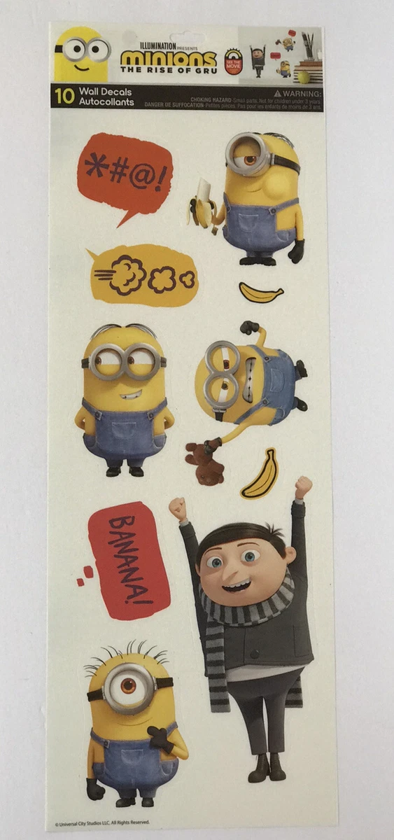 Vinilo decorativo agujero 3D de Minions