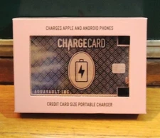 NEW Aquavault ChargeCard 2300mah Ultra Thin Portable Power Bank AV10 NEW