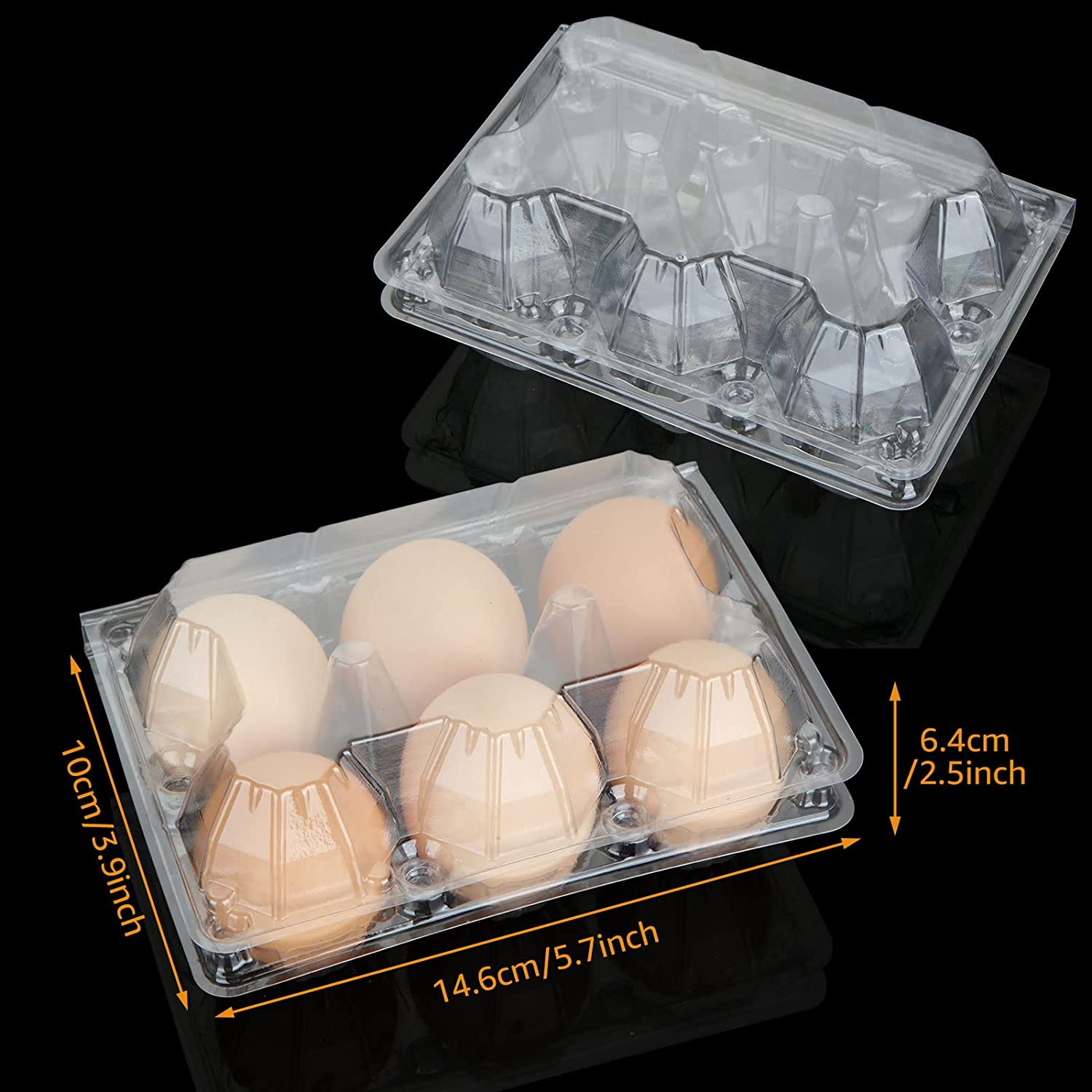 100PCS Egg Cartons Cheap Bulk Empty Plastic Chicken Egg Carton Each
