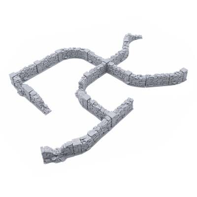 Schist Stone Fences by Printable Scenery, 3D Printed Tabletop RPG Scenery