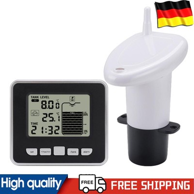 Ultrasonic Water Tank Level Meter Sensor w/Time Alarm Transmitter Receiver
