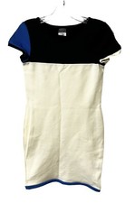 Gianni Versace VERSUS Vintage 90s Dress Authentic Cap Sleeve Colorblock 30/44