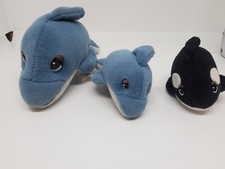 Pound Puppies Dolphin Porpoise Plush 1998 Galoob Stuffed Animal lot orca