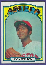 1972 TOPPS BASEBALL #20 DON WILSON - HOUSTON ASTROS - NO RESERVE