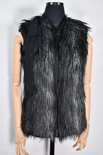 LANVIN FOR H&M Faux Fur Vest Waistcoat Women's size US 6